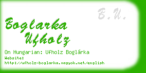 boglarka ufholz business card