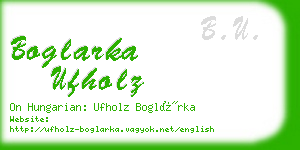 boglarka ufholz business card